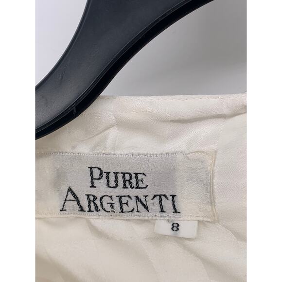 PURE ARGENTI Women's Vintage White Checkered Long Sleeve Midi Dress SZ 8 - Picture 9 of 11